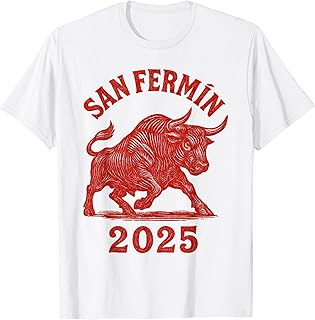 San Fermín 2025 Encierros Fiesta Pamplona Spain T-Shirt