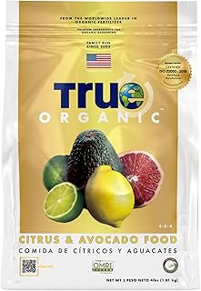 True Organic Citrus & Avocado Food – Organic Fertilizer for Lush Foliage and Abundant Fruit – 4lb Bag Covers 70 Sq. Ft.