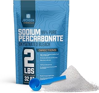 Sodium Percarbonate 2 lb – Chlorine-Free Laundry Booster, Eco-Friendly Stain & Odor Remover, Multipurpose Cleaner - Oxygenated Bleach Powder