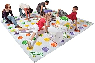 DOM - CE510 Giant Get Knotted Inflatable Game, Set Includes Game Mat, 8 Stakes and 2 Giant Inflatable Dice - 1321011 Multi-color
