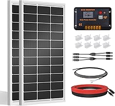 ECO-WORTHY 200 Watts 12 Volt/24 Volt Solar Panel Kit with High Efficiency Monocrystalline Solar Panel and 30A PWM Charge Controller for RV, Camper, Vehicle, Caravan and Other Off Grid Applications