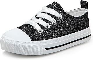 ToandonToddler Kids Sneakers Sparkle Fashion Glitter Sequins Canvas Shoes