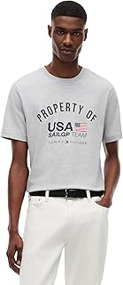 Men's US x SailGP Short Sleeve USA Graphic Tee, Light Grey Heather