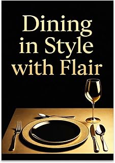 Elegant Dining Wall Art Poster Print - Dining in Style with Flair - 13x19 - Luxurious Modern Decor