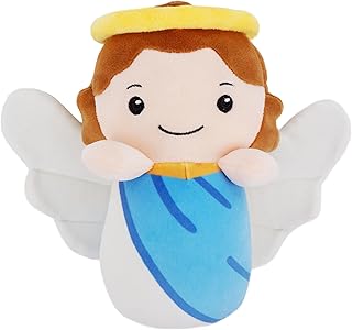 June Garden Angel Jesus Plush Figure – Ultra Soft Religious Stuffed Doll with Wings & Halo – Inspirational Gift for Baby and Toddler