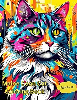 Maine Coon Cat Coloring Book