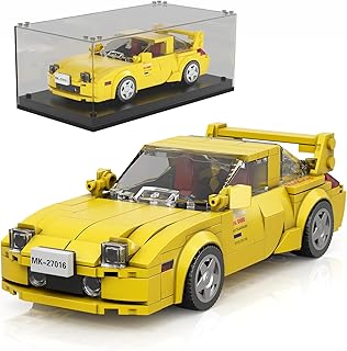 Initial D RX-7 Model Car Building Blocks with Display Case, 27016 Model Car Kits Speed Champion Building Building Kits for Adults and Kids 8+(329 PCS)