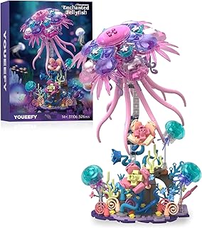 Enchanted Jellyfish Building Kit with Halloween & Christmas Festive Vibes, 526 Pcs Underwater Creature Building Blocks Set (presale)