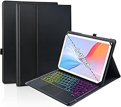 MePadKey Universal Touchpad Keyboard Case for 9.7,10.1,10.2",10.5",10.9",11" ipad/Samsung Tablet, Rainbow Backlight TrackPad Keyboard with Type-C Charging Port fit 9.7-11 inch Android (Black)