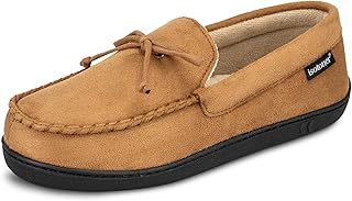 Men's Slip-on Indoor/Outdoor Microsuede Memory Foam Comfort Moccasin Slippers
