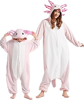 DarkCom Kids Animal Onesie,Women and Mens Cosplay Axolotl Onesie Halloween Costume Christmas Pajamas Sleepwear