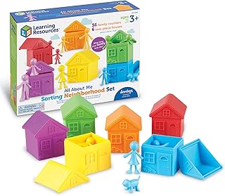 Learning Resources All About Me Sorting Neighborhood - Montessori Preschool Activities, Social Emotional Learning, Color Sorting and Counting , Fine Motor Toys, Gifts for Boys and Girls
