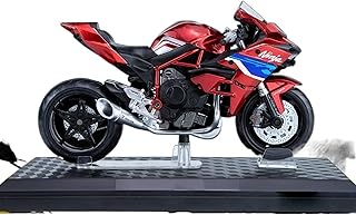 HTASFCI Motorcycle Model for Kawasaki Ninja H2R 1:12 Scale Easy Rioer Doll Locomotive Alloy Boy Sports Bike Motorcycle Model Replica Men's Gift(Rojo)