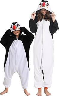 DarkCom Kids Animal Onesie,Women and Mens Cosplay Puffin Onesie Halloween Costume Christmas Pajamas Sleepwear