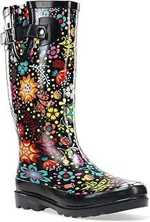 Women's Tall Waterproof Rain Boot Outdoor Garden Shoes