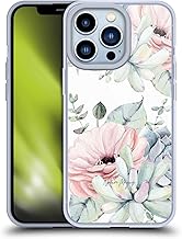 Officially Licensed Nature Magick Pink and Blue Desert Pretty Succulents Rose Flowers Gel Case [Military Grade] Compatible with Apple iPhone 13 Pro and Compatible with MagSafe