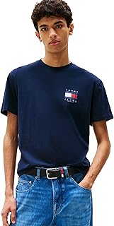 Men's Short Sleeve Cotton Graphic T-Shirts with Printed Flag Design