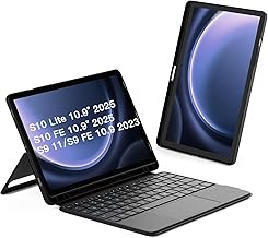 Inateck Keyboard Case for Samsung Galaxy Tab S10 Lite/S10 FE/S9 FE 10.9"/S9 11", Magnetic Detachable Bluetooth Keyboard with Touchpad, Portrait/Landscape Mode, Built-in Pencil Holder, N0064 Black