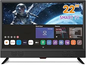 Feihe 22-inch Small Smart TV Full HD 1080p | Kitchen Smart TV, Flat Screen Television with Loud Dual Stereo Speakers, 178° Viewing & Wi/Fi (22, Inches)