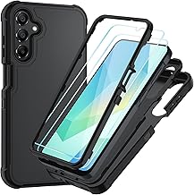 for Samsung Galaxy A16 5G Case : 3-Layer Shockproof Phone Cover with HD Screen Protector,Hybrid Protective Military-Grade Drop Protection for Galaxy A16 5G Phone Case (Black/Black)