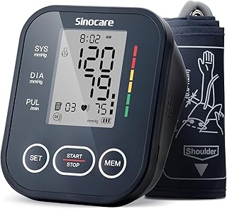 Blood Pressure Monitor, Upper Arm Blood Pressure Monitors for Home Use, Adjustable Arm Cuff 8.6"-16.5", One-Button Operation, Dual User, Accurate & Practical (Black)
