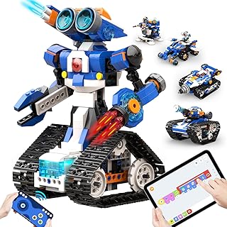 Apitor STEM Robot Toy 6-in-1 Robot Building Kit for Boys Age 8-12, APP Remote Control STEM Coding Toys, Educational Robotics Gifts for Boys Girls Kids Ages 7 8 9 10 11 12 (480 Pieces)