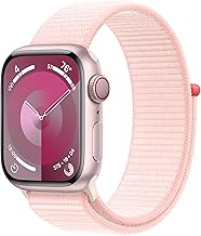 Apple Watch Series 9 [GPS + Cellular, 41mm] - Aluminum Case with Pink Sport Loop, One Size (Renewed)
