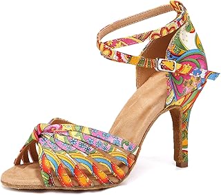 Latin Dance Shoes for Women Ballroom Salsa Tango Professional Performance Practice Dancer Beginner