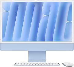 2024 iMac All-in-One Desktop Computer with M4 chip with 10-core CPU and 10-core GPU: Built for Apple Intelligence, 24-inch Retina Display, 24GB Unified Memory, 512GB SSD Storage; Blue