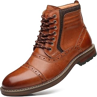 Mens Chelsea Boots, Stylish and Comfort Leather Chukka Ankle Boots with Zipper