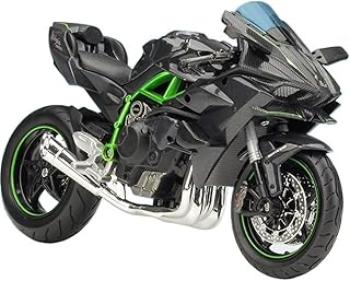HTASFCI Motorcycle Model for Kawasaki Ninja H2R, ZX6R, ZX14R, KX450F, 1:12 Motorcycle Model Vehicle Replica Miniature Race Car Collectible Souvenir Gift(Ninja H2R)