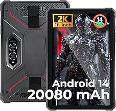 R9 Pro 2025 Rugged Tablet Android 14-2K 11 Inch 20080mAh Waterproof Tablet, 20GB+256GB/2TB SD Outdoor Tablets, 64MP+16MP Camera IP68&IP69K/Dual SIM 4G/WiFi 5/Face ID, GPS/OTG/Camping Lanten