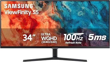 34" ViewFinity S50GC Series Ultrawide QHD Monitor, 100Hz, 5ms, HDR10, AMD FreeSync, Ultrawide Screen, Eye Care, Thin Bezels, PIP, PBP, LS34C50DGANXZA, 2023, Black