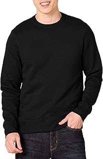 Men's Fleece Crewneck Sweatshirt with Ribbed Neck