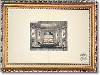 Framed Elegant Dining Room Scene Canvas Print Art, Vintage Style Wall Art, Painting, Pictures, Wall Decor, Stunning Home Decor, Decoration for Living Room, Apartment and Office (Retro Framed,12L"x16W")
