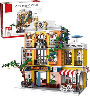 Flowers City Jazz Club Building Sets for Adutls, Architecture House Building Kit for Boys and Girls 8-14 Years 1683 PCS