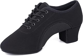 Latin Dance Shoes for Women Lace-up Split-Sole Professional Practice Salsa Modern Ballroom Dance Shoes Women