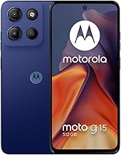 Moto G15 4G LTE (XT2521-2) 4+512GB Dual Sim | GSM Unlocked | International Model | for T-Mobile, Metro PCS, Mint, Ultra, & Tello - (Blue)