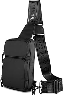Ryder Coated Polyester Tech Crossbody Bag, Black