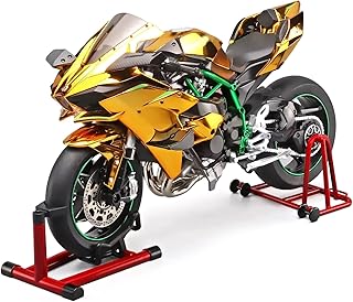 1/6 Scale H2R Alloy Diecast Motorcycle with Sound & Light, High-Gloss Spray Finish, Premium Rubber Tires – Detailed Collectible Gift with Racing-Inspired Design (B-Gold)