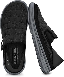 Mens Slippers for Plantar Fasciitis, Casual Mens Slip on Shoes with Arch Support, Orthopedic House Slippers for Men, Indoor Outdoor Mules & Clogs for Pain Relief