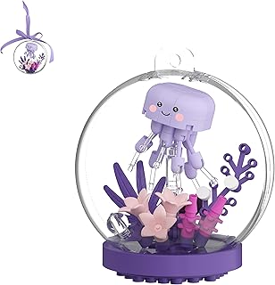 Jellyfish Ball Cute Sea Animals Creature Mini Building Micro Blocks Toy Set Marine Life for Home Decor Gift