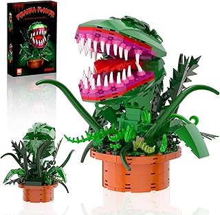 Audrey 2 Piranha Plant Building Toys Sets, Little Shop of Horrors Flowers Cannibal with Openable Mouth Building Blocks, Gift for TV Fans Halloween Christmas Kids Ages 8+