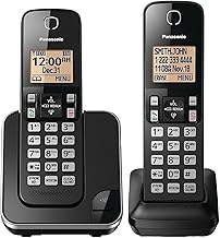Cordless Phone 2 Handsets System Expandable with Amber Backlit Display – KX-TGC352B (Black)