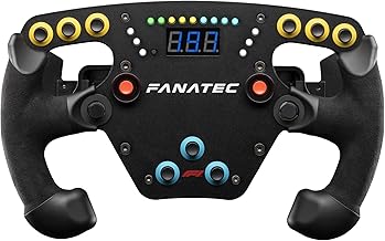 Fanatec Sim Racing ClubSport Steering Wheel F1 Esports V2 – Officially Licensed Formula 1™ Product, Alcantara Grips, LED Display, Magnetic Paddles, Integrated Vibration Motors – PC