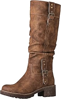 Women's Chunky Low Heels Boots Knee High Boots For Women