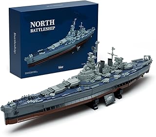 North Battleship, Military Building Set for Adults, Collectible Army Model to Build and Display, Gift Ideal for Military Enthusiasts (NF10280)