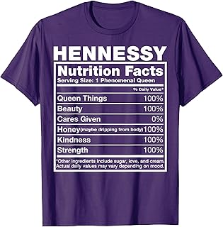 Hennessy T-Shirt Hennessy Name Birthday Shirt Gift T-Shirt T-Shirt