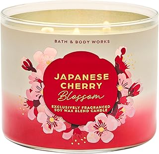 Japanese Cherry Blossom 3-Wick Candle - Scented Candle for At-Home Use - Long-Lasting, Room-Filling Fragrance - High Fragrance Oil Concentration - Soy Wax Blend