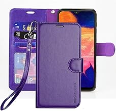 Galaxy A10E Case,Galaxy A10E Wallet Case,Premium PU Leather Wallet Flip Protective Phone Case Cover w/Card Slots & Kickstand for Samsung Galaxy A10E A10 E 2019 (Purple)
